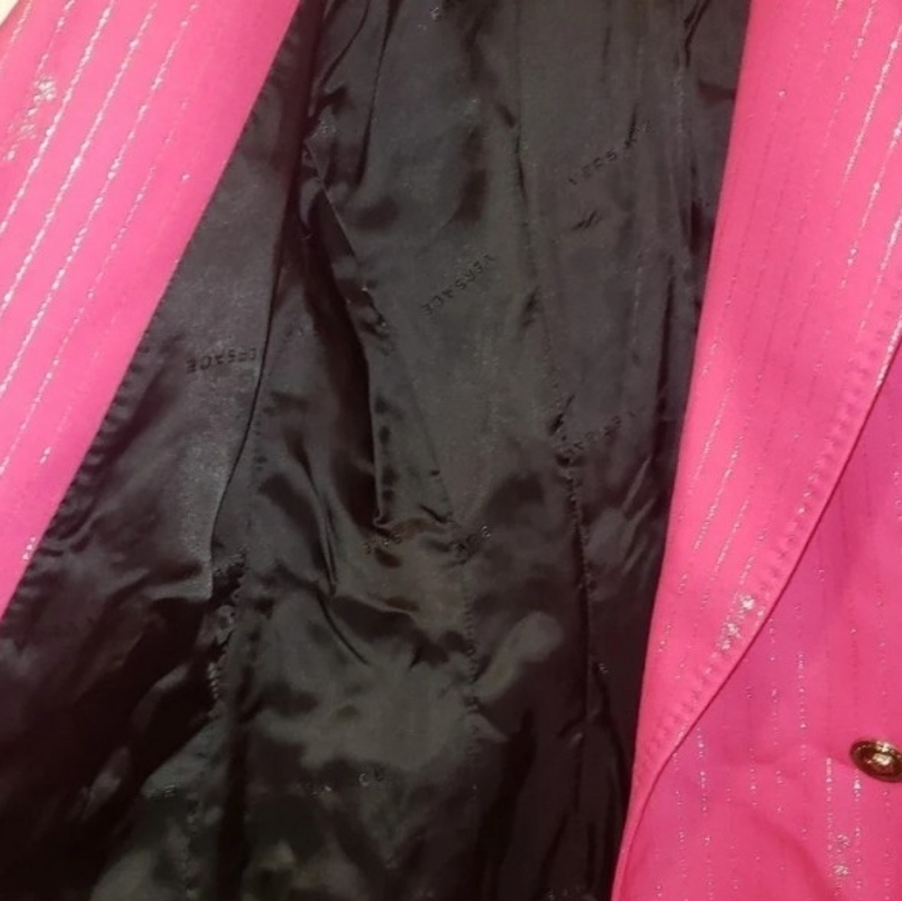 Gianni Versace Pink Pinstripe Blazer - Picture 7 of 9